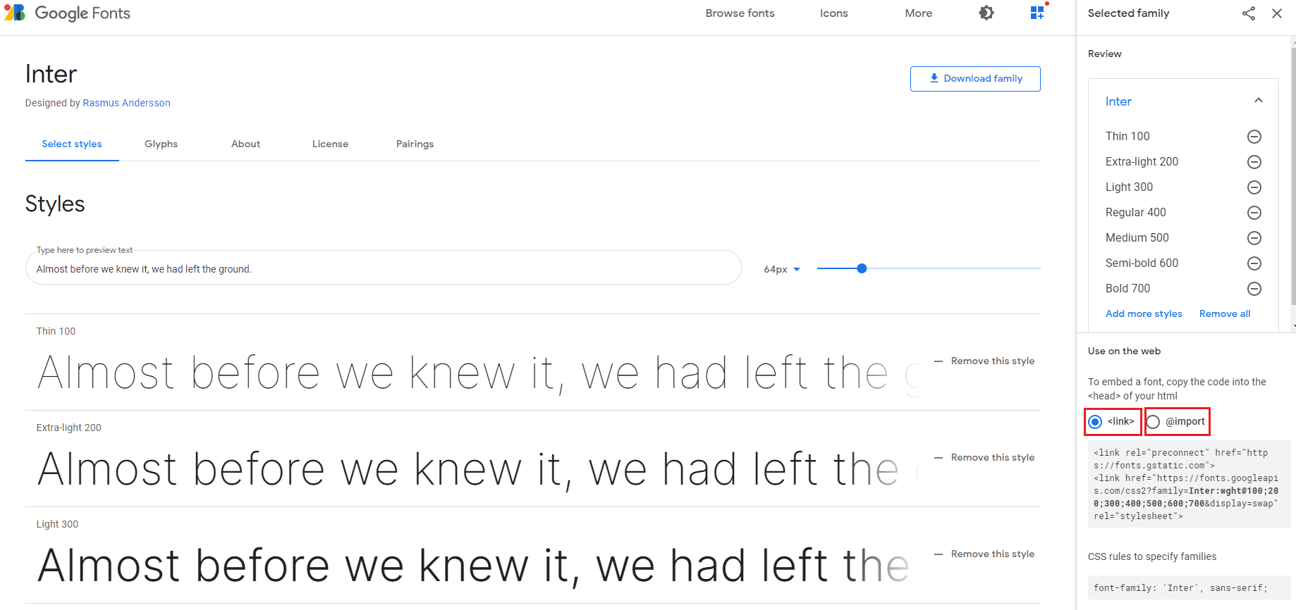 google fonts
