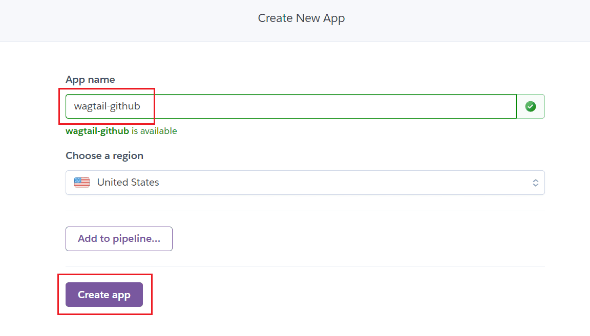 create heroku app