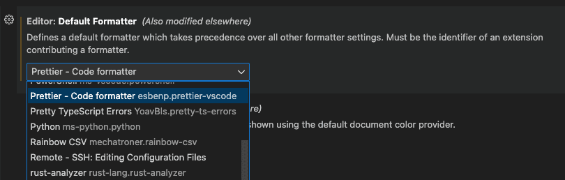 Set Prettier as Default Formatter