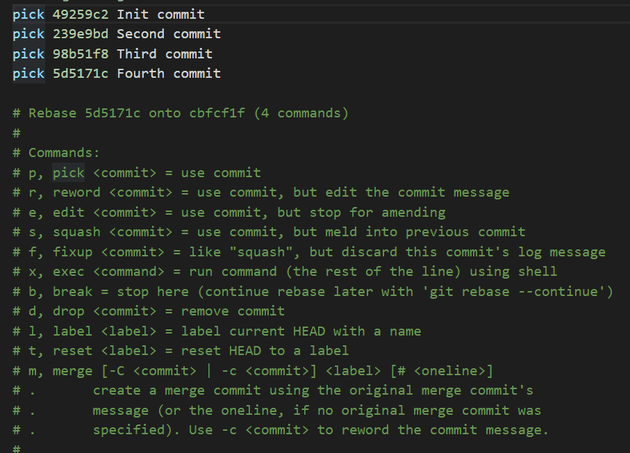 rebase root