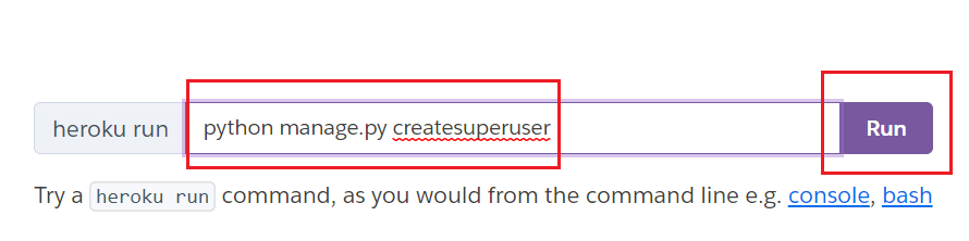 create superuser
